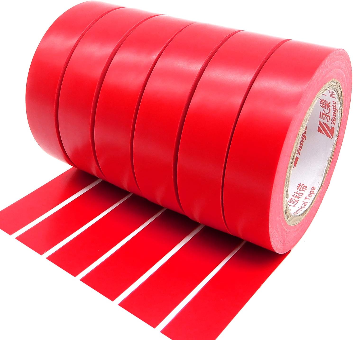 ALBOYI 6 Rolls Red Electrical Tape