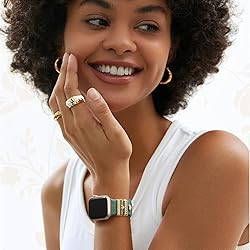 DaQin Flower Engraved Band Compatible with Apple