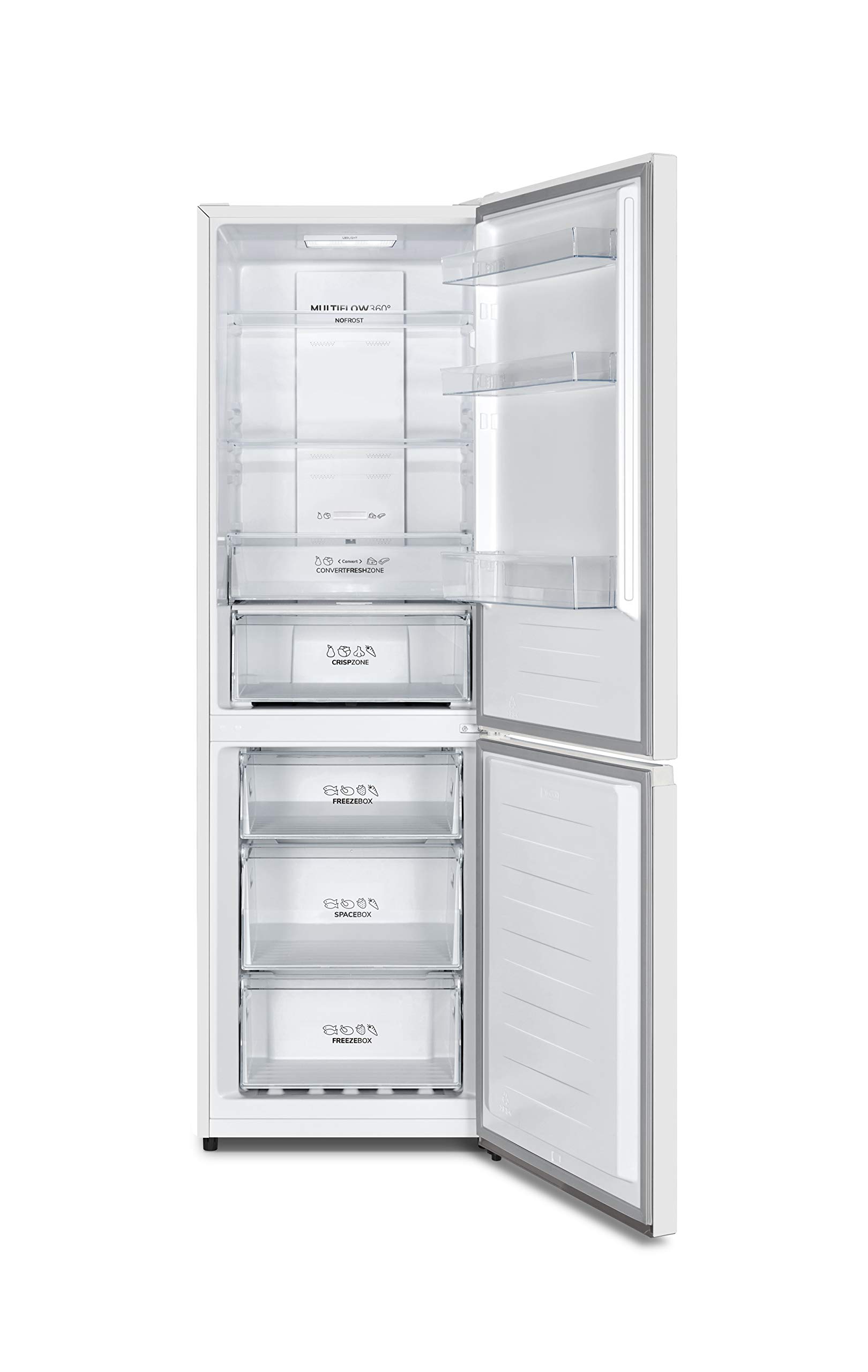 Gorenje NRK619CAW4 Kühl-Gefrier-Kombination/Freistehend/EEK: C /35 dB /304 L/NoFrost Plus/CrispZone mit Feuchteregler/Convert FreshZone/MultiFlow/InverterCompressor/HxBxT: 186x59,5x59 cm/Weiß 2