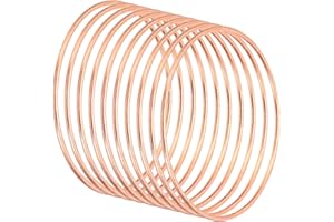 PATIKIL 3.9 Inch Dream Catcher Rings, 10 Pcs Metal Macrame Wreath Floral Round Ring Hoop for Christmas Decor Home Car DIY Cra