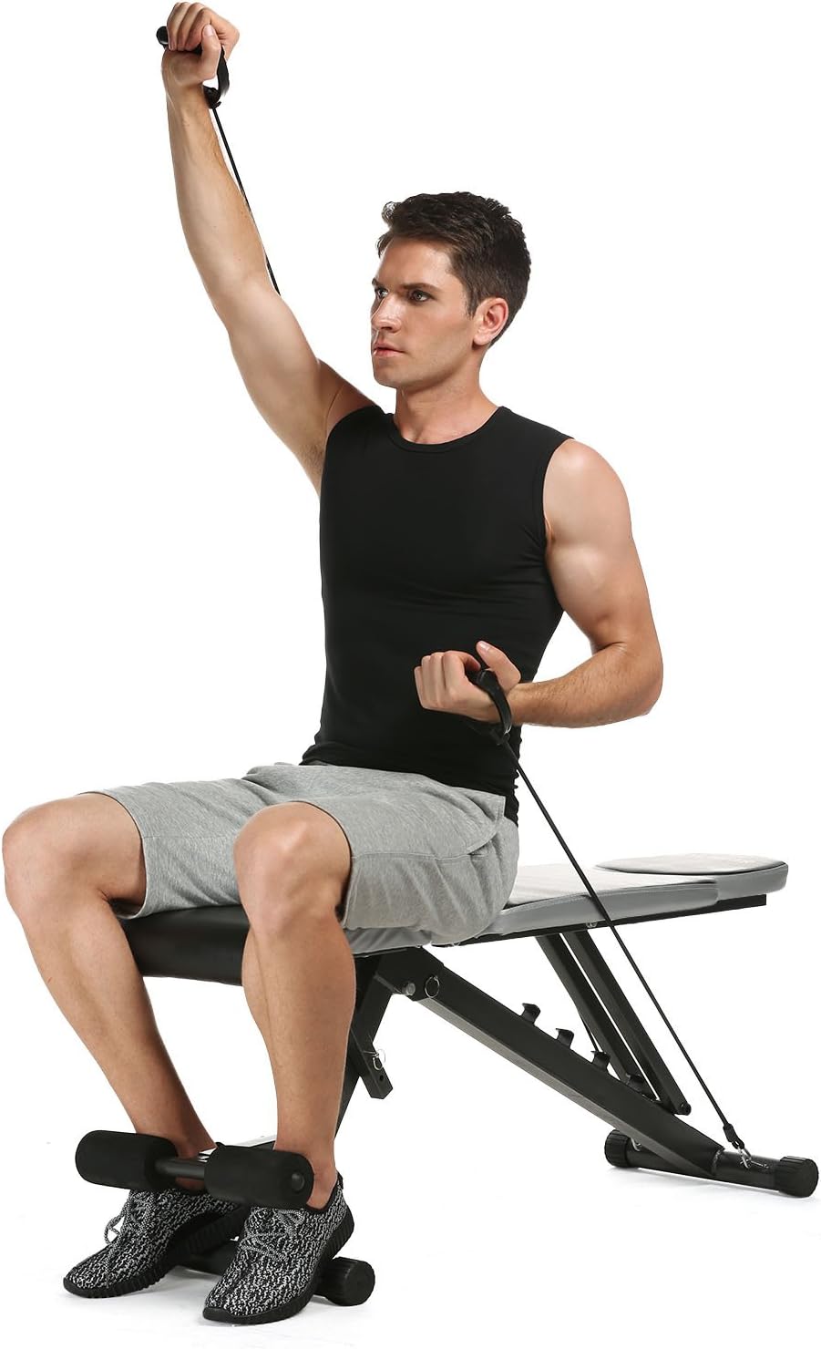 Ancheer Hantelbank Kraftstation Multifunktional Faltbar Fur Rucken Als Bank Fur Sit Ups Etc Typ1 Amazon De Sport Freizeit