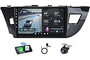 4Core 64ROM Car Radio for Toyota Corolla 2014-2016: Carplay Android Auto,1280 * 800 Touch Screen GPS 5G-WiFi Bluetooth 5.0 10