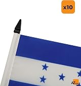 AZ FLAG Set of 10 Honduras Table Flags 5 x 8 inches 21 x 14 cm view 6