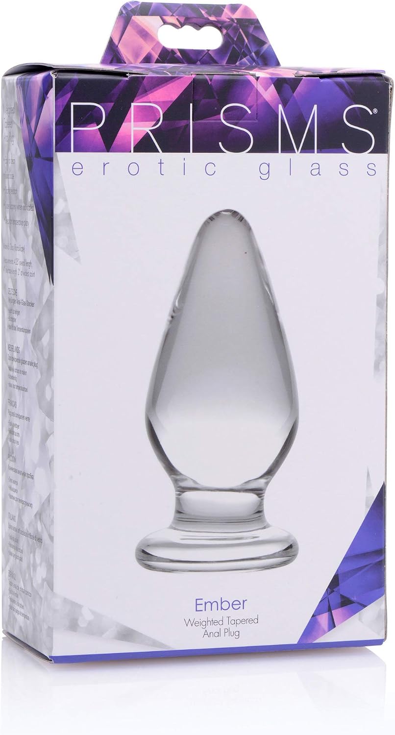 Ember Weighted Tapered Anal Plug, Clear - Image 5