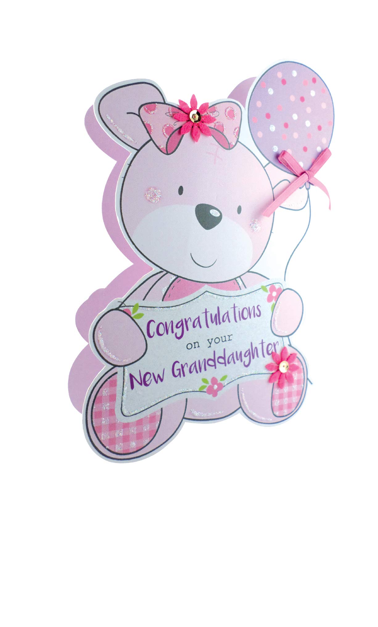 Paper Dazzle Birth New Baby Granddaughter 3D Congratulations Greeting Card PDZ033