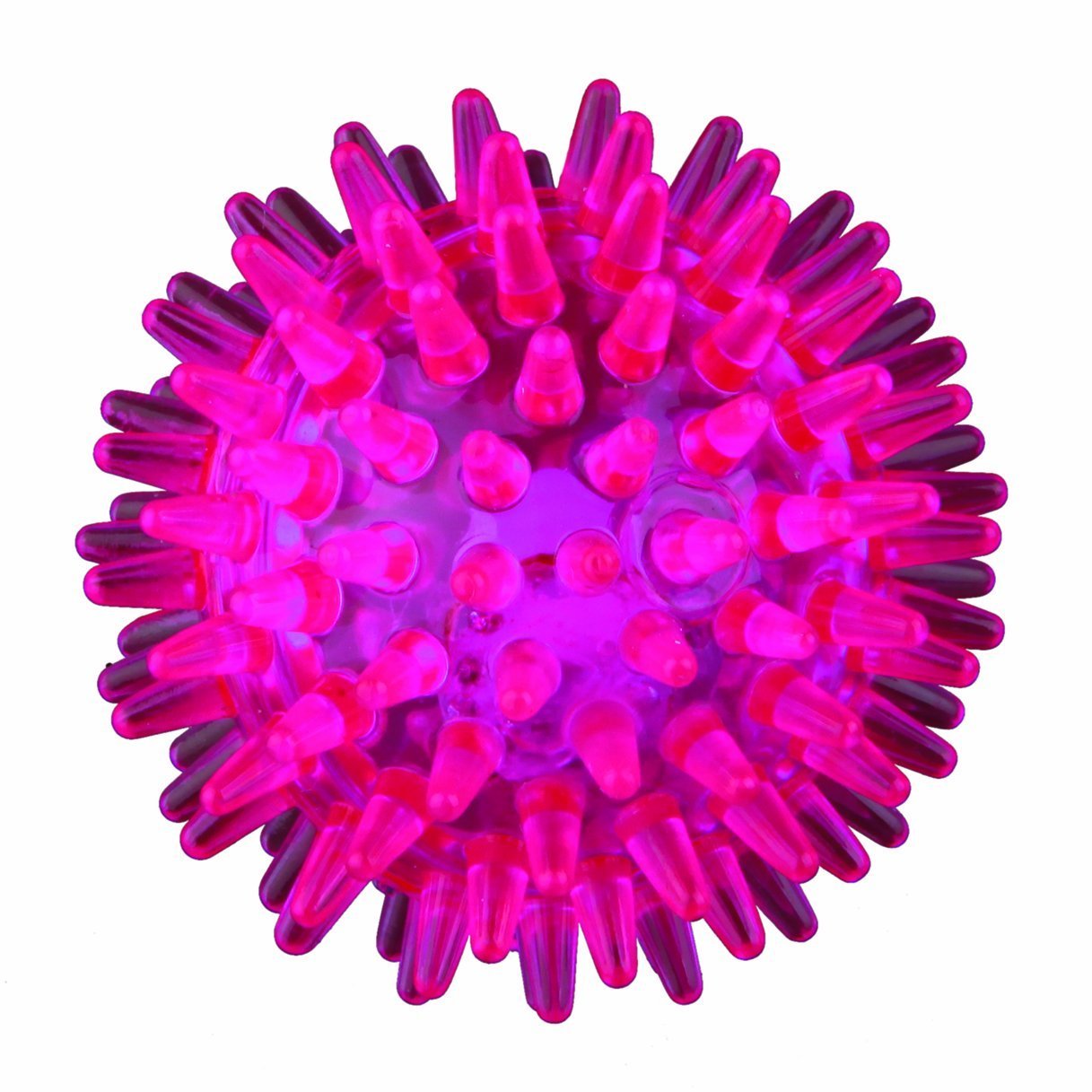 TRIXIE Flashing hedgehog ball for dogs, orange, ø 5 cm, 50 hours light duration, activation on impact