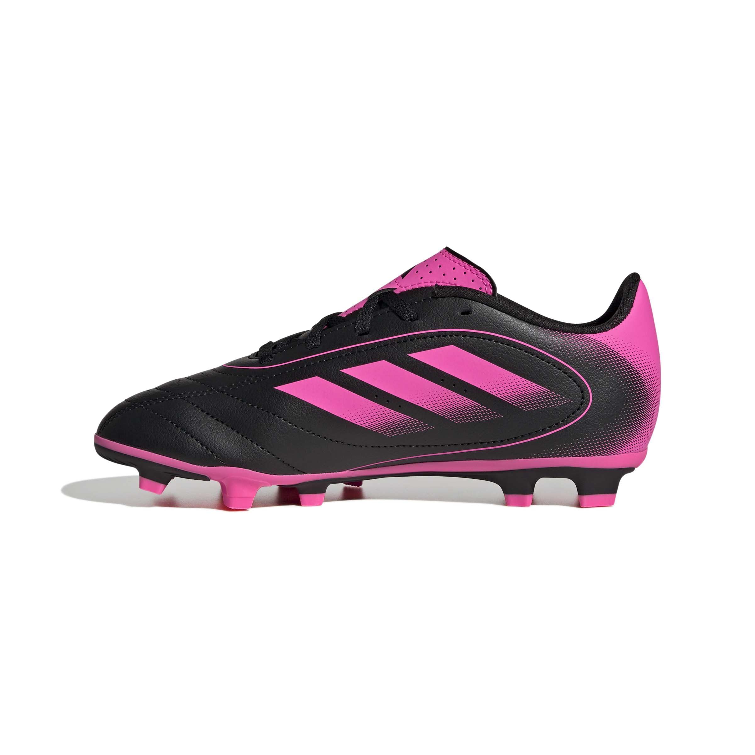 adidas Unisex-Kids Goletto IX Firm Ground/Multi Ground Soccer, Black/Lucid Pink/Black, 2.5 Image