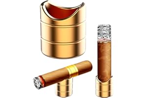 Eddyrise Luxury Metal Cigar Holder, Vertical Long Ash Holder & Horizontal Rest, Fits 36-58 Ring Gauge, Essential Cigar Holder Crafted for Steady Balance and Unwavering Hold, Compact & Elegant Design (Holder)