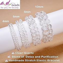 AD Beads Handmade Gemstone Stretch Elastic Bracelet