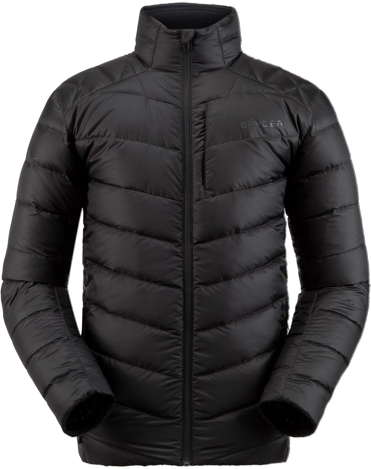 Spyder Men’s Timeless Down Jacket – Paneled Puffy Lightweight Full Zip: Clothing