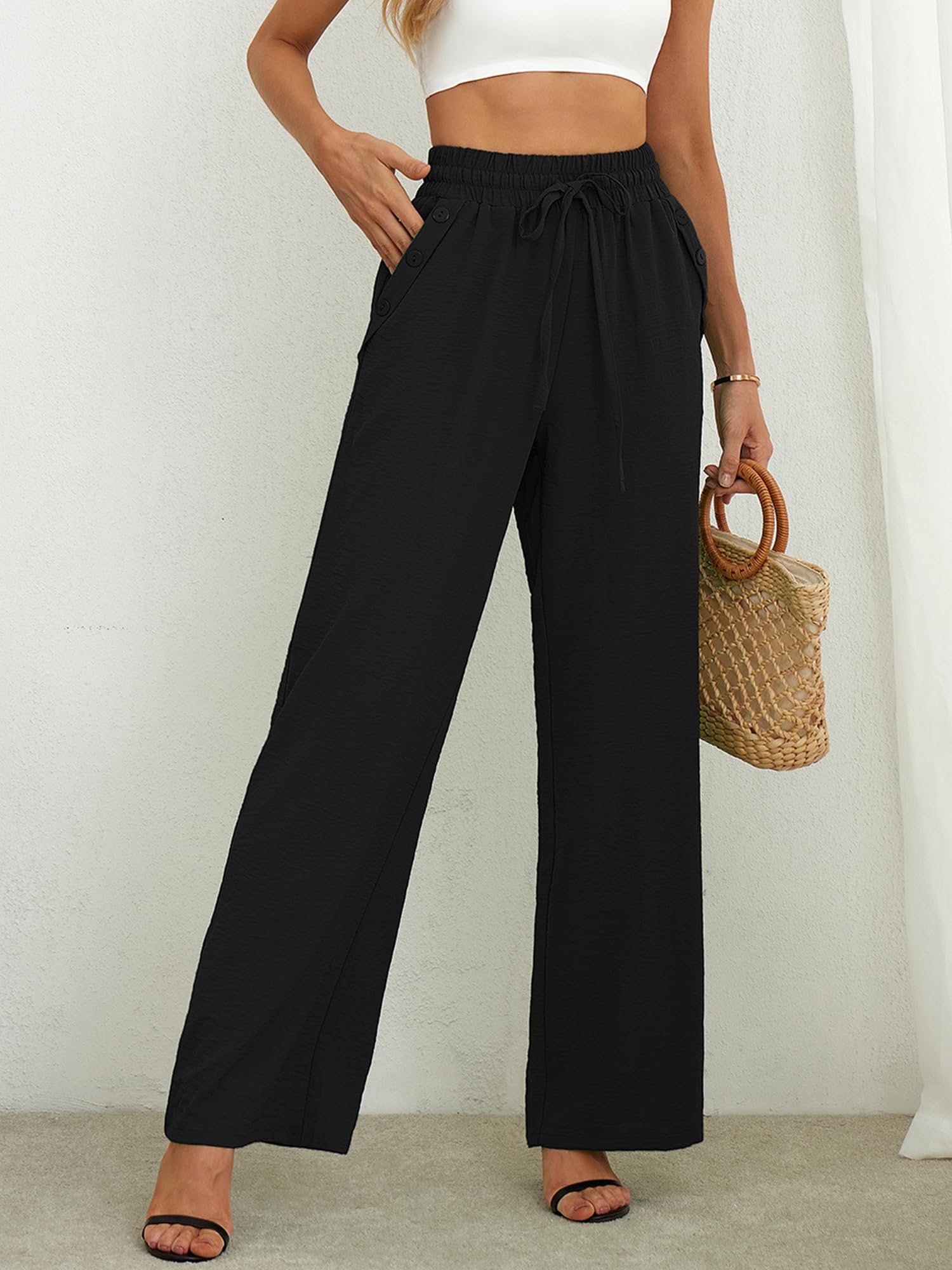 High Waist Loose Casual Pants