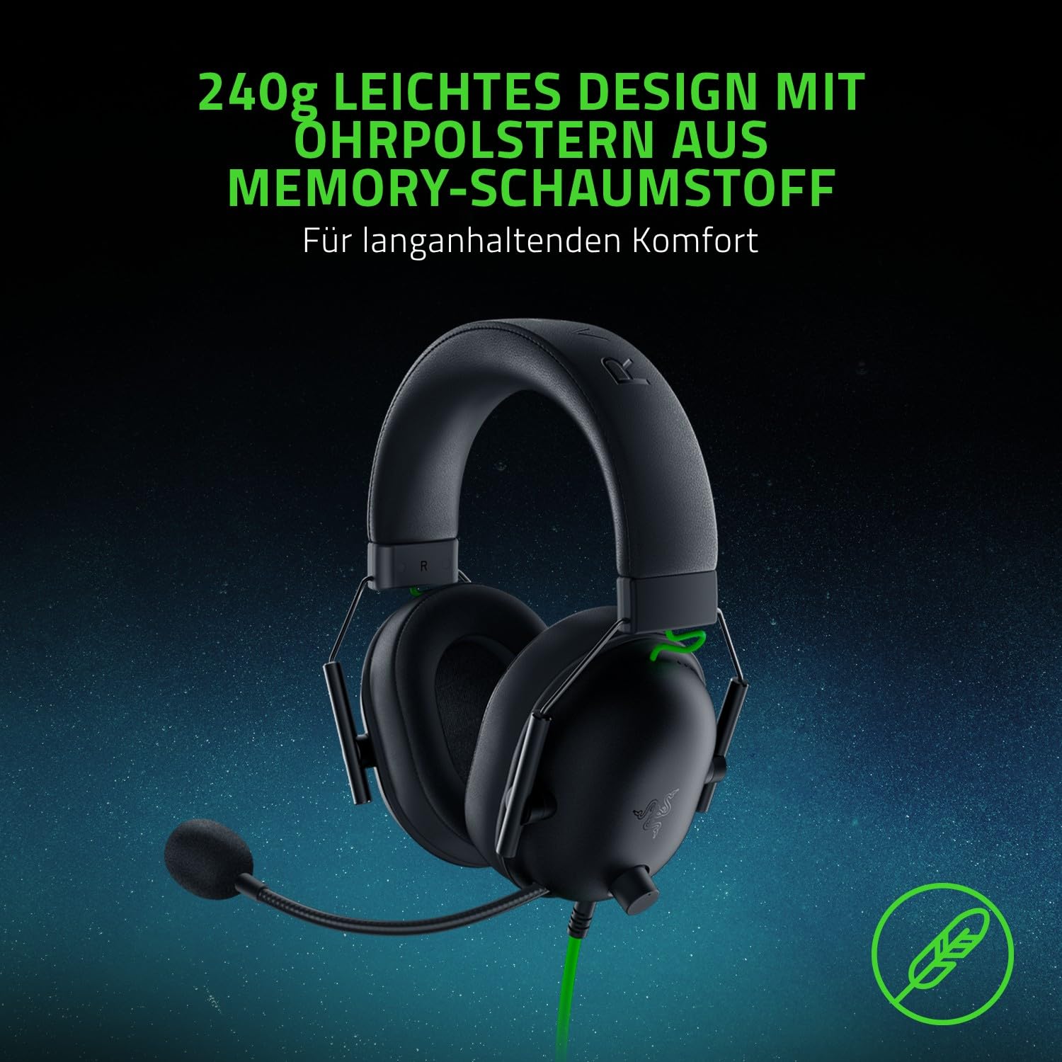 Razer BlackShark V2 X - Premium Esports Gaming Headset (Kabelgebundene Kopfhörer mit 50mm-Treiber, Rauschunterdrückung für PC, Mac, PS4, Xbox One & Switch) Schwarz 5