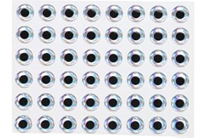 PATIKIL Fishing Lure 3D Eyes Waterproof Artificial Fish Eye Fly Tying Lures Crafts Tackle Accessory