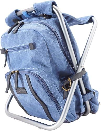 Amazon イスパック アウトドア 椅子付き リュック 帆布 プレミアムマーク2 座れるリュック 25リットル 3way インディゴ Ispack イスパック メンズ