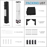 Yaheetech 3x3 Pop-Up Gazebo with Removable Side Panels & Wheeled Bag view 7