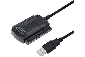SinLoon USB to SATA IDE Converter Cable Adapter USB 2.0 to 2.5/3.5/5.25in IDE and SATA Adapter Cable (1.8FT/Black)