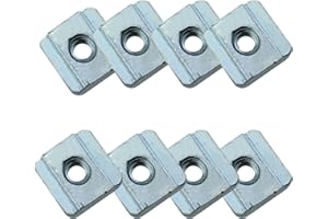 2020 Series T Sliding Nut SQXBK 100PCS M5 Thread Slide in T-Nuts for 20x20 Standard 6mm T-Slot Aluminum Extrusion Profile, Hammer Nut Block Square Nuts,M5 T Nut