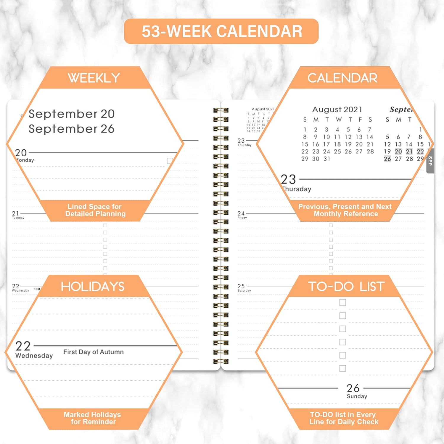 2021-2022 Academic Planner - 2021-2022 Weekly Monthly Planner with to Do List, 8" x 10", July 2021 - June 2022, Floral Cover with Twin-Wire Binding : Office Products