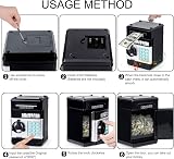 Thedttoy Digital Money Box Mini ATM Safe for Kids 3 4 5+ Black view 3