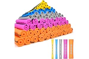 300 Pcs Perm Rods and Plastic Curlers - 5 Sizes No Heat Cold Wave Styling Tools for Short and Long Natural Hair, 5 Colors