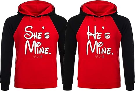 red and black king and queen hoodies