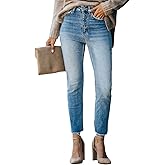 Sidefeel Women's Boyfriend Jeans Stretchy Ripped Distressed Zimbaplatinum Denim Pants Size 4-18