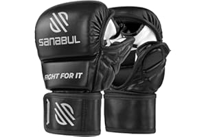 Sanabul Essential 7 oz MMA Gloves Men & Women Martial Arts Sparring Gloves Training Gloves Hybrid 7oz MMA Kickboxing Gloves