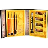 38 in 1 Precision Screwdriver Tool Kit JACKYLED Compact Repair Maintenance Opening Pry Set with Tweezers Triangle Paddle for iPhone iPad Computer Laptop Watches Camera