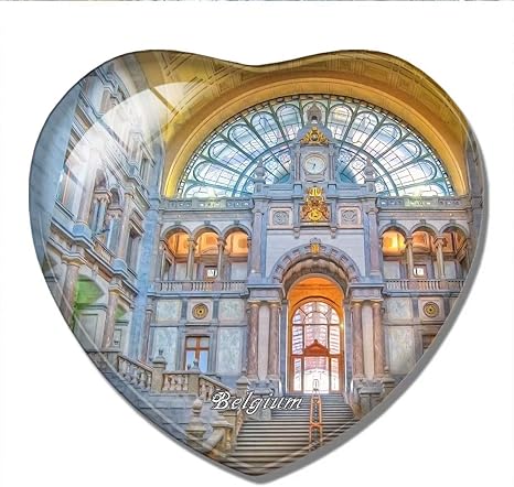 Amazon Co Jp ベルギーマグネットベルギーアントワープ駅ホール3d冷蔵庫マグネットクラフトお土産クリスタル冷蔵庫マグネットコレクショントラベルギフト ホーム キッチン