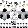 thumbnail image 2 of Tornado Theme 2nd Birthday Backdrop 7x5ft - Photography Background, Party Decor For Boy's Second Birthday 2 of 3
