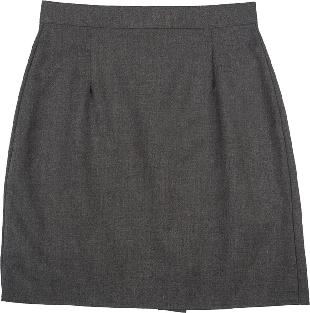 Girls Ladies A Line Plain Pencil Skirt Grey 9-10 Years (w 26' - L 17') UK