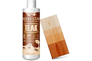 VIVIDYE Wood Stain, 8.5oz/250ml Water Based Wood Stain for Indoor and Outdoor Furniture, Cabinet, Wood Panel, Door, Trim and More - Fast Drying, Low Odor＆Non-Toxic, Easy to Apply, Multiple Finishes (Teak)
