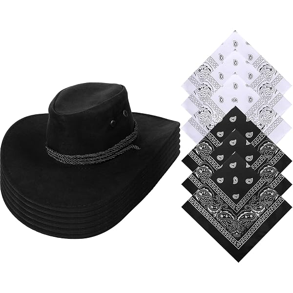 Amazon.com: 36 Pcs Adult Cowboy Hat with Bandanna Heart  display picture 1