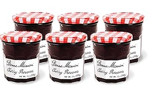 Bonne Maman Cherry Preserves, 13 oz Glass Jars (Pack of 6) – Non-GMO, Made with Simple Ingredients