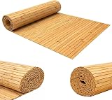 Abaseen Natural Bamboo Garden Fence Covering 2m x 4m Slat Screening view 2