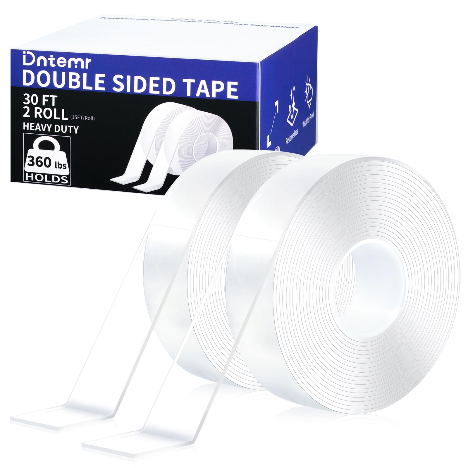Dntemr Double Sided Tape Heavy Duty 2 Rolls