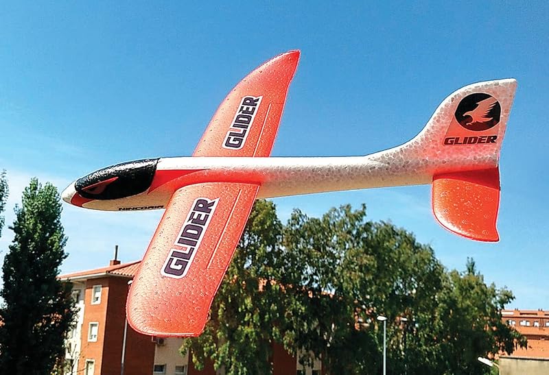 - NincoAir-Glider 2 | Avión Planeador Juguete Poliespan | Medidas: 48 x 48 x 12 cm. | Regalo de Deportes al Aire Libre Para Niños y Niñas | A Partir de 3 años (NH92029) — foto 4 de 5