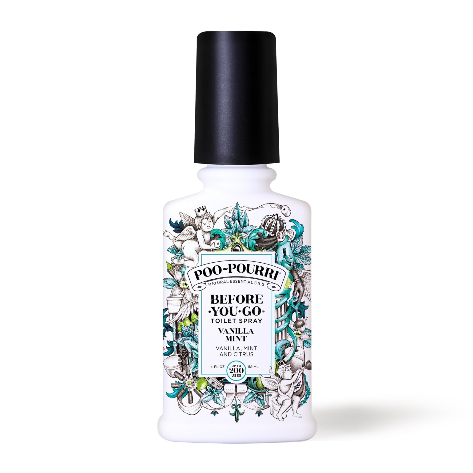 Poo-Pourri Before-You-Go Toilet Spray, Vanilla Mint, 4 Fl Oz - Vanilla, Mint and Citrus