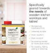 Osmo TopOil 3058 Clear Matt High Solid Oil 500ml Wood Kitchen Surface view 3