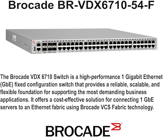 Amazon Com Brocade Br Vdx6710 54 F Top Of Rack Ethernet Fabric Sw Computers Accessories