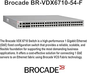 Amazon Com Brocade Br Vdx6710 54 F Top Of Rack Ethernet Fabric Sw Computers Accessories