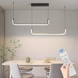 Chandelier, 2-Light Modern Ceiling U-Shaped Pendant