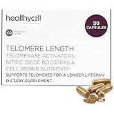 Healthycell Telomere Length Supplement - Anti-Aging Telomere Lengthening Supplements with Phytonutrients & Vitamins for Cellular Health - AC-11, Astragalus & Resveratrol - 30 Capsules