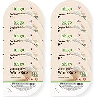 Bibigo Restaurant-Style Cooked Sticky White Rice, 7.4-ounce Bowls (Pack of 10)
