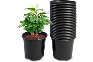 RAOOKIF 25pcs 3" Nursery Pots Plastic Planter with Drainage Holes, Round Indoor/Outdoor Plant Pots for Seed Starting, 3"