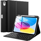 TiMOVO Keyboard Case for iPad A16 11th Gen 11"/10th Gen 10.9", Black | Wireless Detachable Keyboard, Pencil Holder, Multi-Angleb Folio