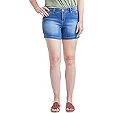 Royalty For Me Womens Women's Wannabettabutt Side Slit Hem Denim Shorts