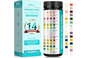 125 Strips - Urine Test Strips for Urinalysis 14 Parameters - Fast Testing Kit for Kidney, Liver, UTI, Ketone, Protein +9 Mor
