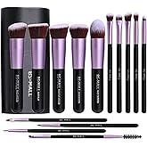 BS-MALL Makeup Brushes Premium Synthetic Foundation Powder Concealers Eye Shadows 14 Pcs Purple for Makeup Beginner or Profes