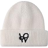 WKF Womens Knit Beanie Hat Acrylic Winter Hats for Women Men Soft Warm Unisex Cuffed Beanie